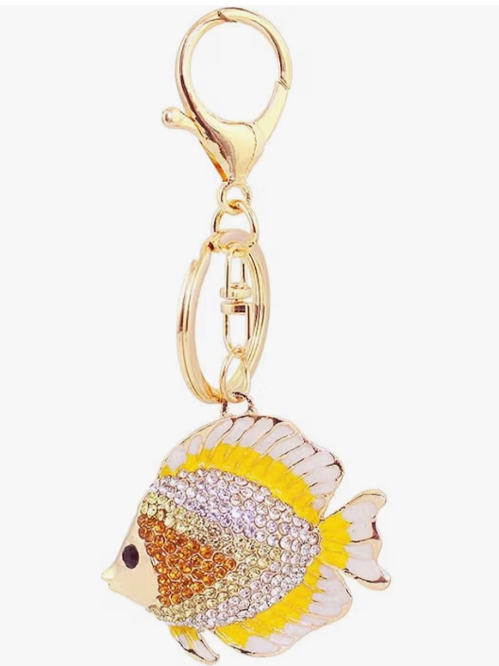 Crystal fish purse/bag charm Keychain